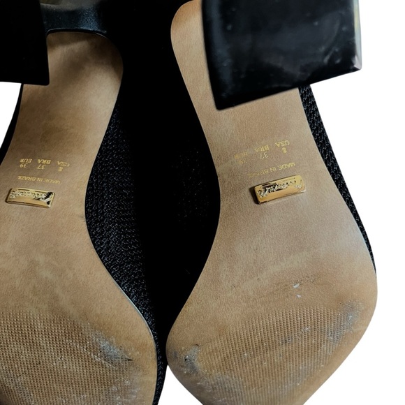 L’intervalle Black Knit Sock Boots EU 39 Sculptural Flare Heel - Picture 13 of 15